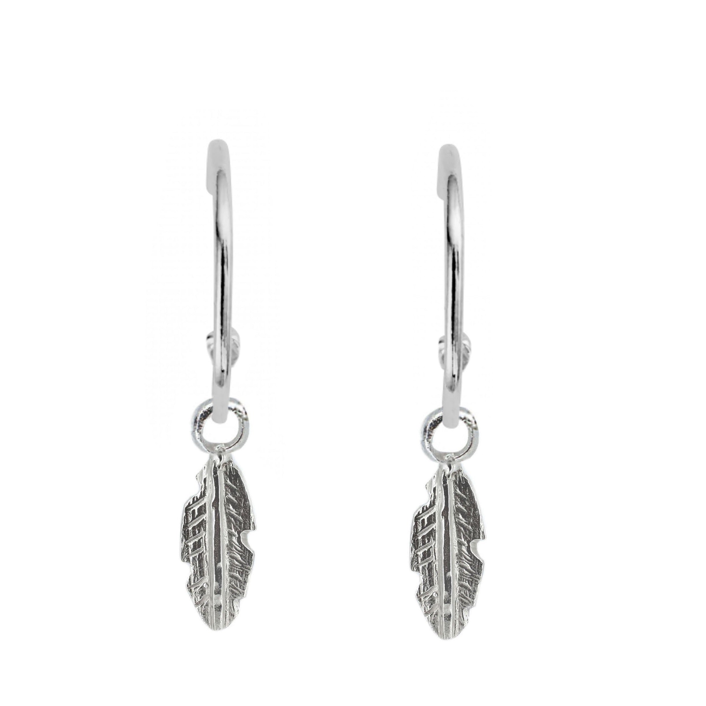 Large Feather Hoops