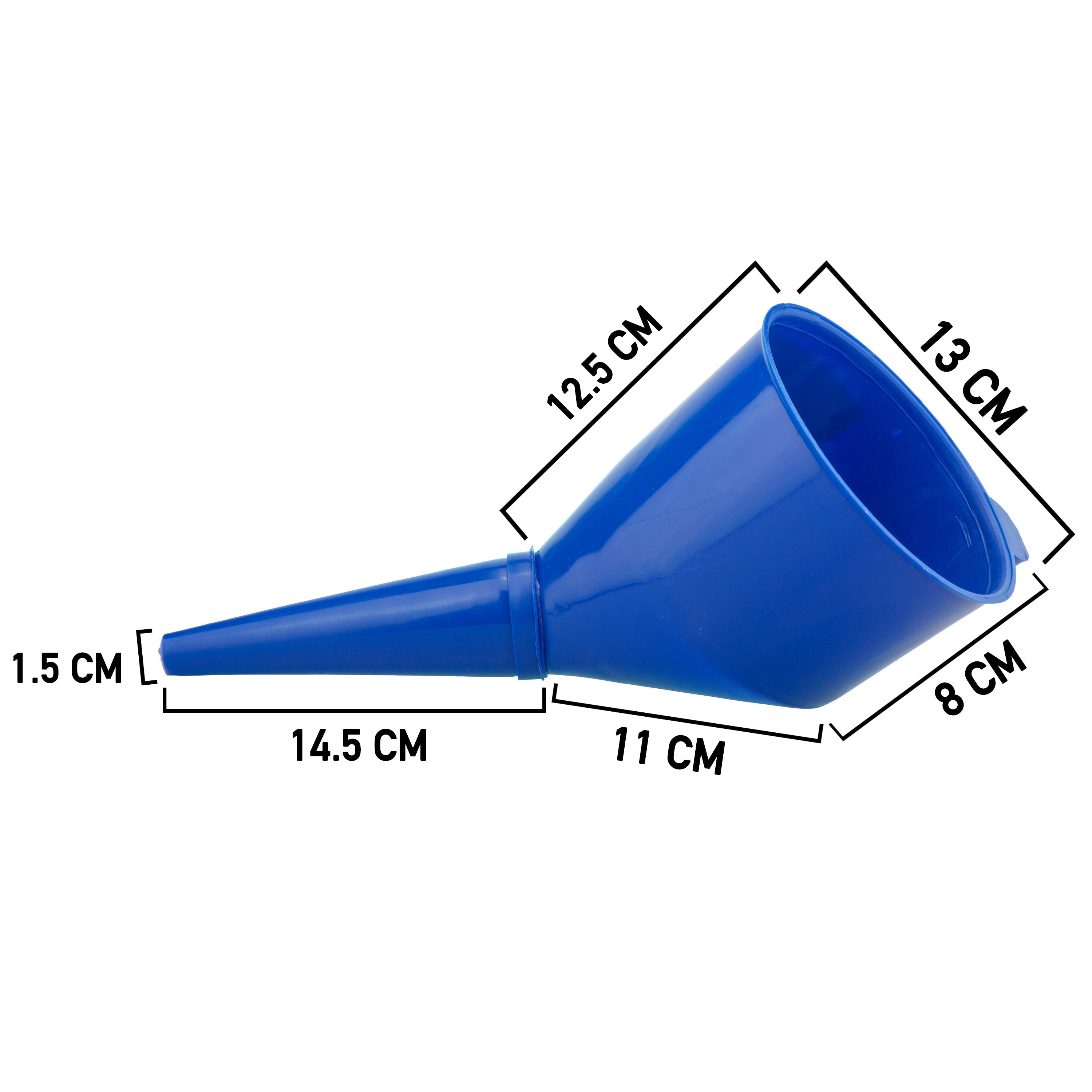 Angled Car Fuel Funnels with Filter (Grey & Blue)
