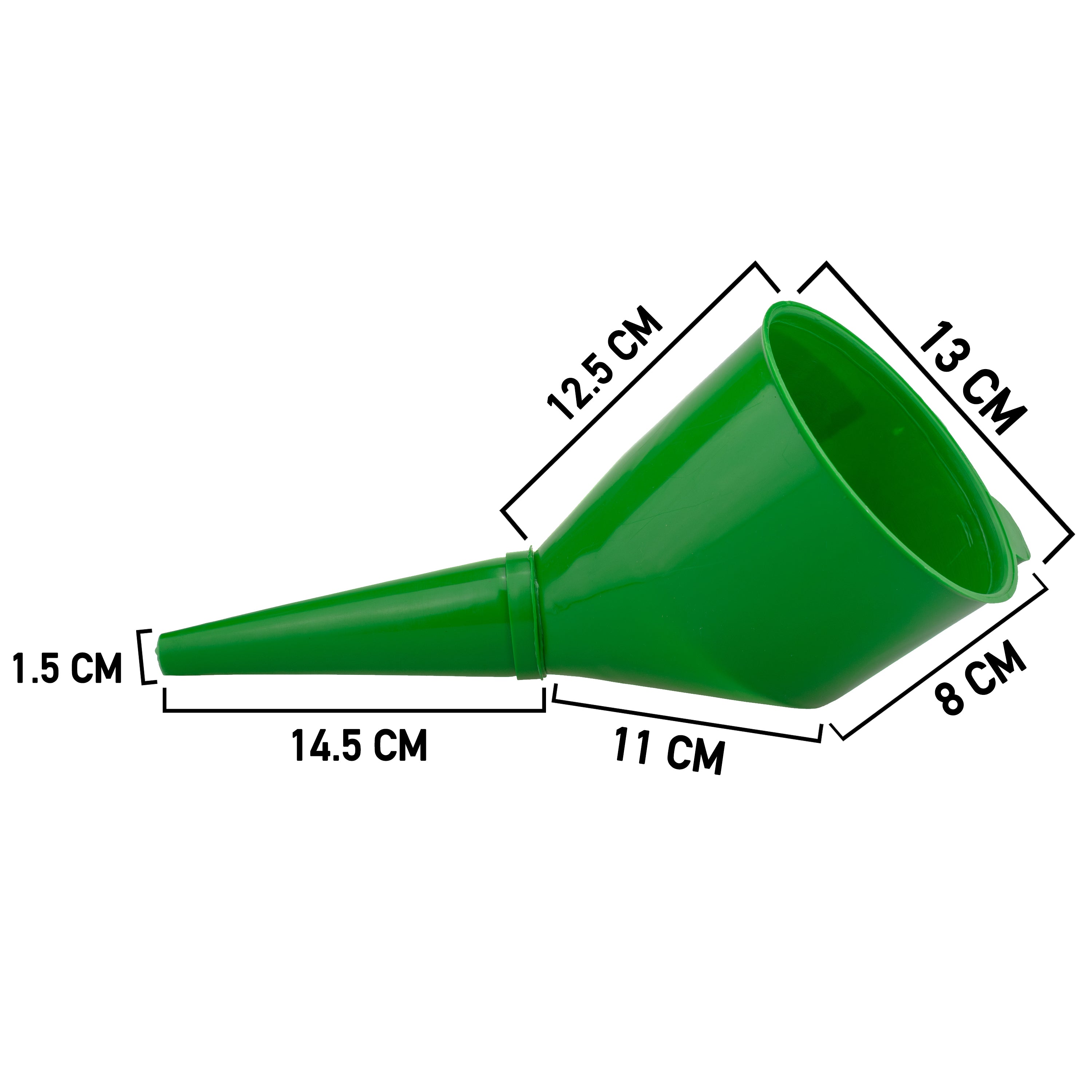 Angled Car Fuel Funnels with Filter (Green & Blue)