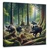 Woodland Boars Canvas