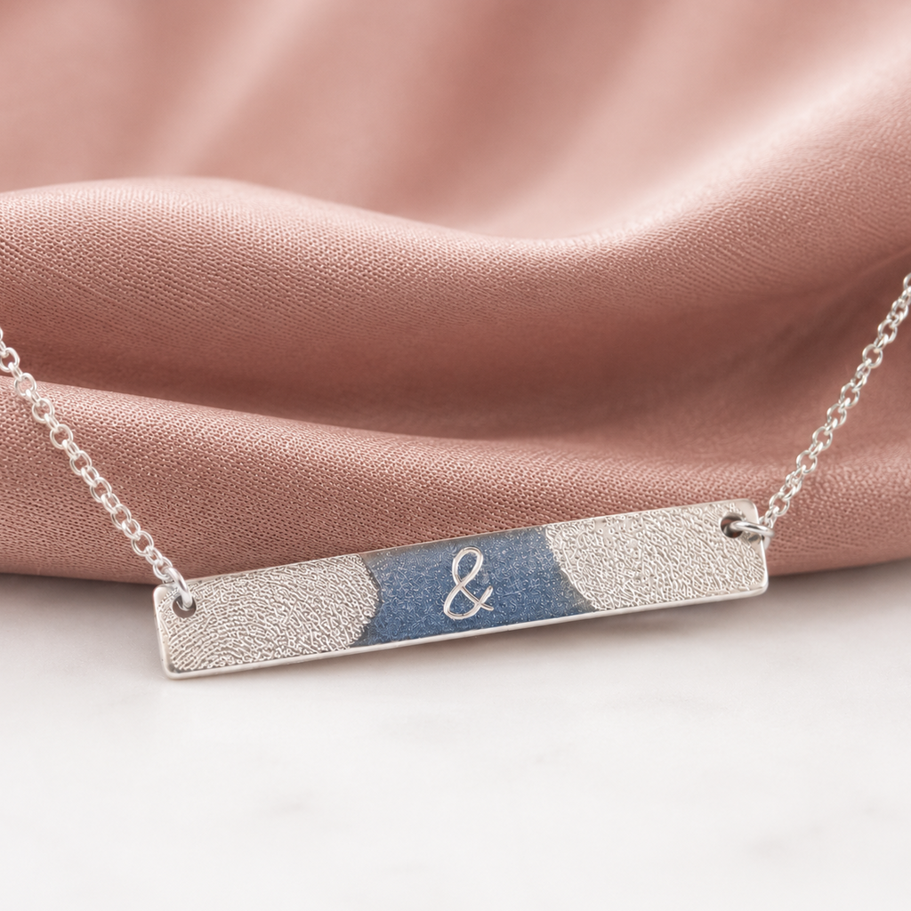 Finger Print Bar Necklace