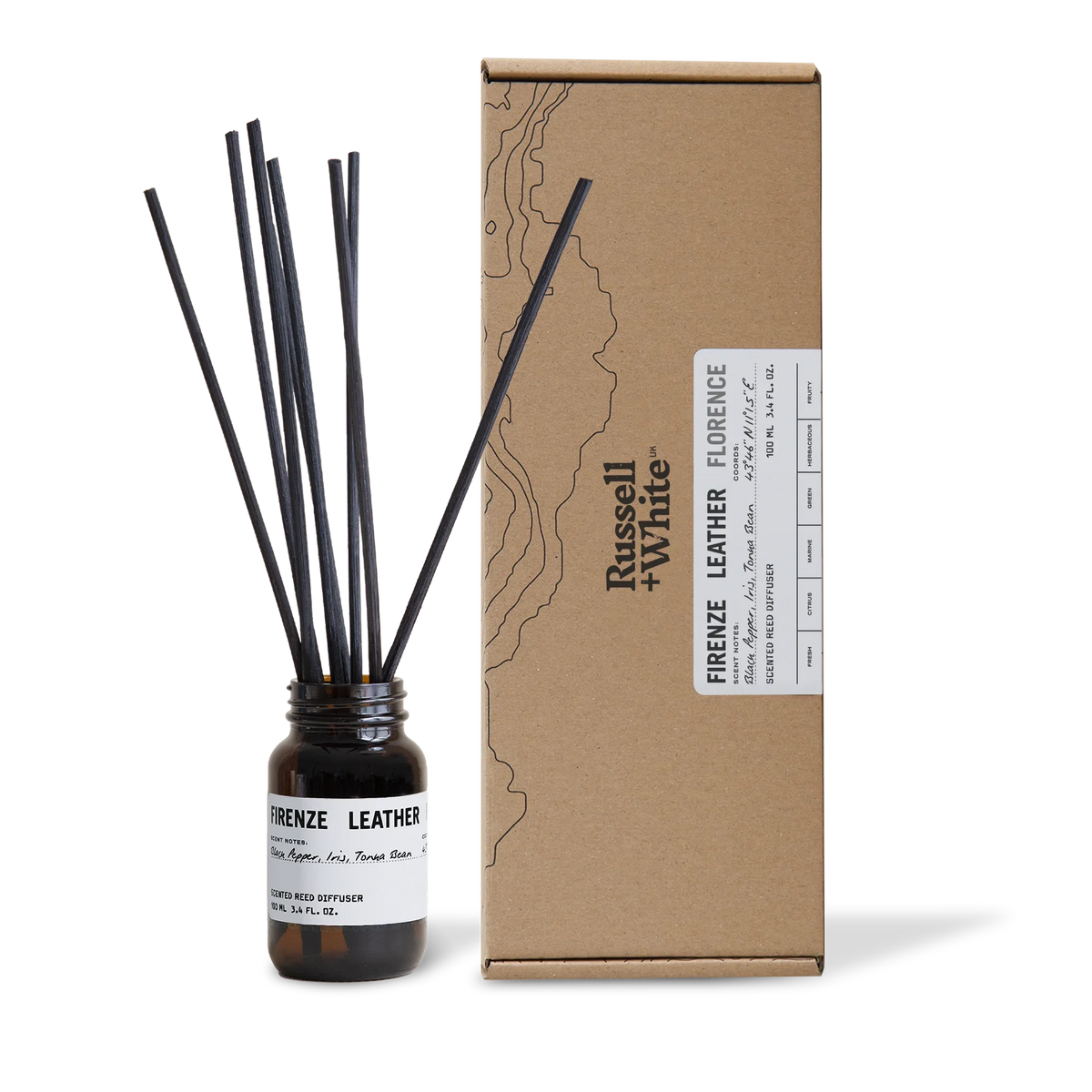 Firenze Leather 100ml Reed Diffuser