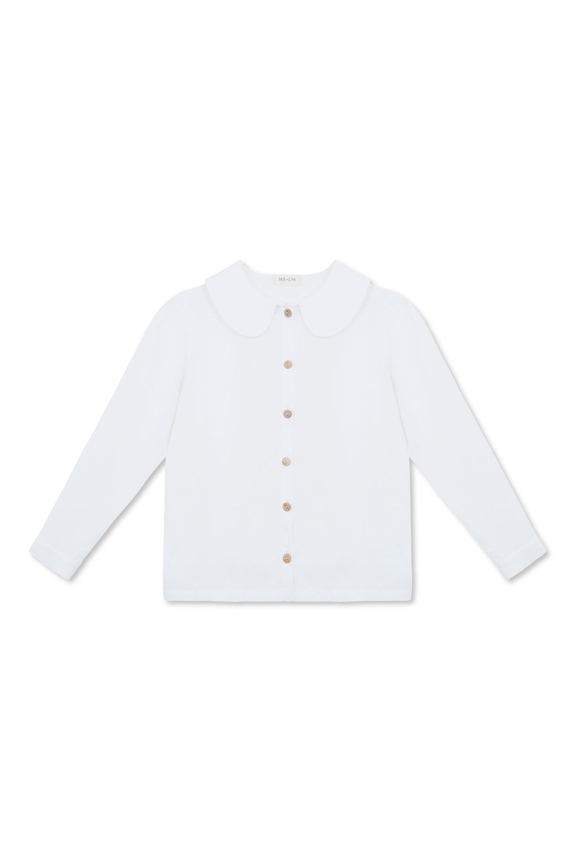 Claudine Linen Blouse  - White