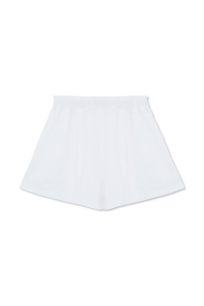 Olivia Leinen-Shorts – Weiß