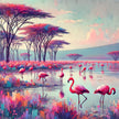 Flamingo Paradise Canvas