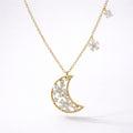 Collar Colgante Flora Flower Moon | Bañado en Oro de 18k