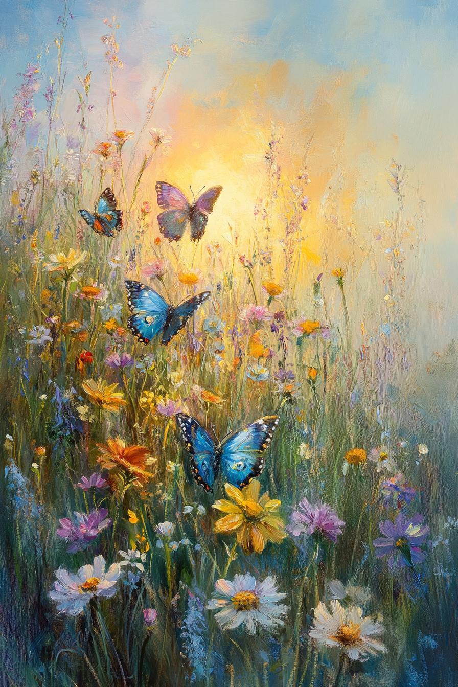 Fluttering Dawn Melancholy Canvas
