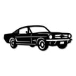 Classic Muscle Car Metal Wall Art – 30cm | Gloss Black Steel