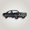 Classic Muscle Car Metal Wall Art – 30cm | Gloss Black Steel