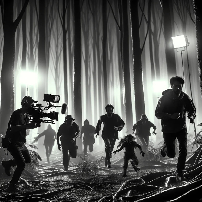 Forest Chase Horror Canvas