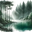 Forest Lake Tranquility Canvas