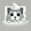 Frothy Crown Cat Canvas