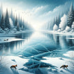 Frozen Lake Tranquility Canvas