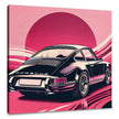 Modern Black Porsche Canvas