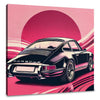 Modern Black Porsche Canvas