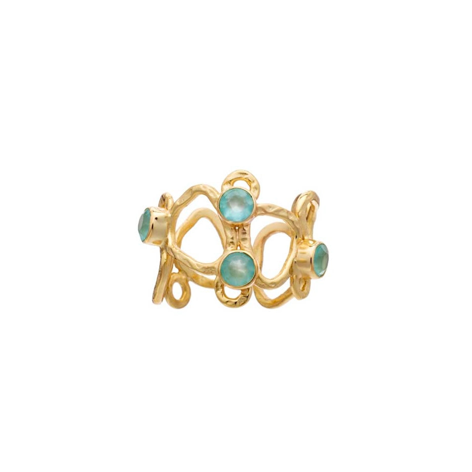 Thalia Adjustable Gemstone Ring: Pariba Onyx