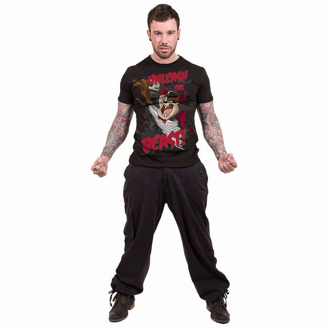TAZ - UNLEASH THE BEAST - T-Shirt mit Frontdruck Schwarz
