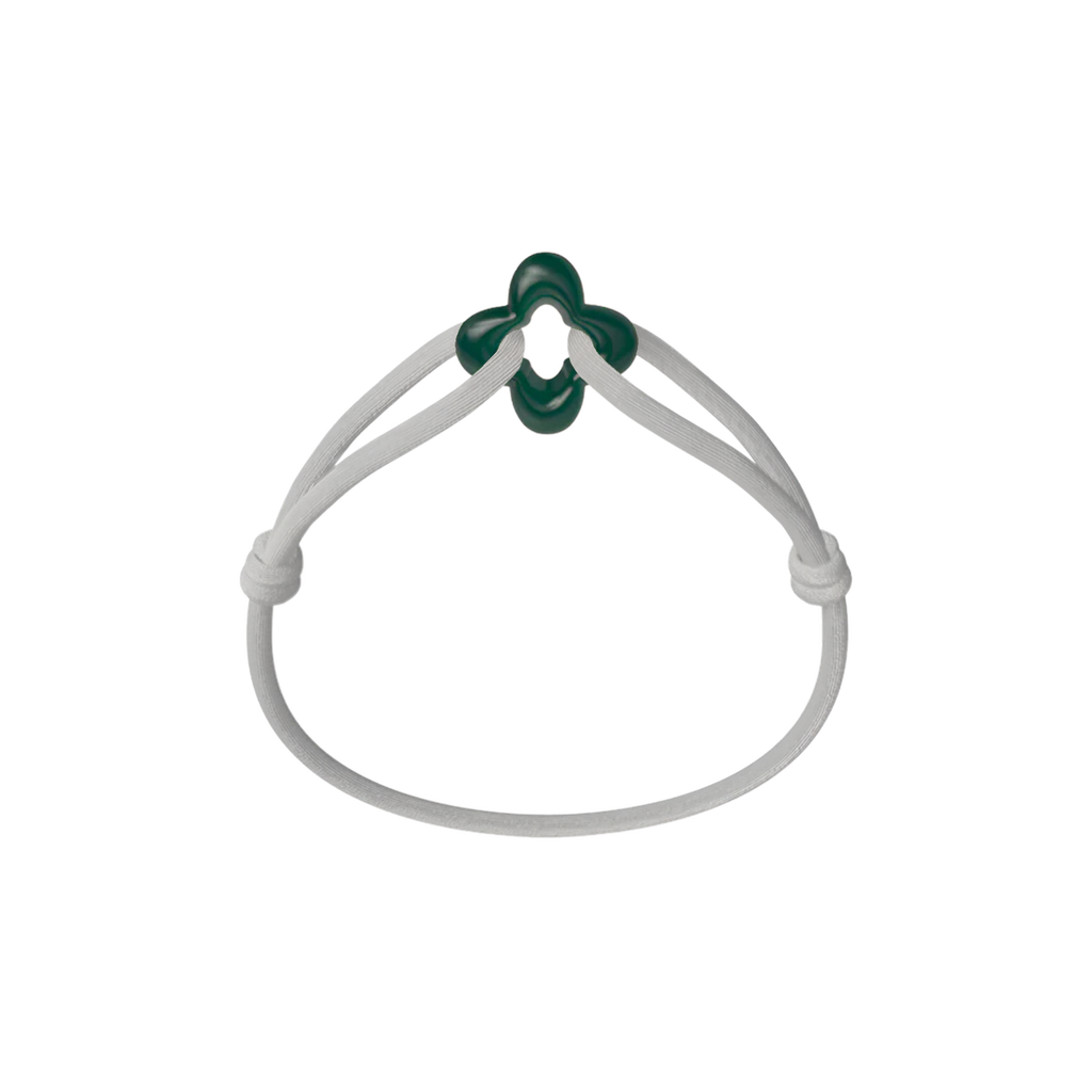 Green Clover Cord Bracelet