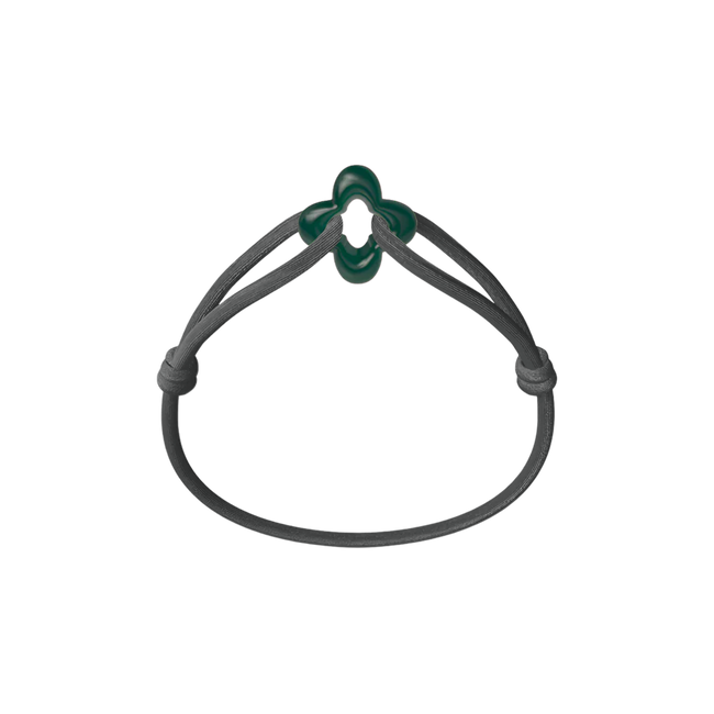 Grünes Klee-Kordelarmband
