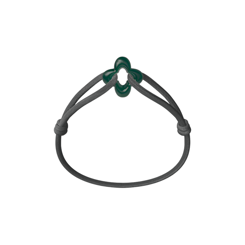 Green Clover Cord Bracelet