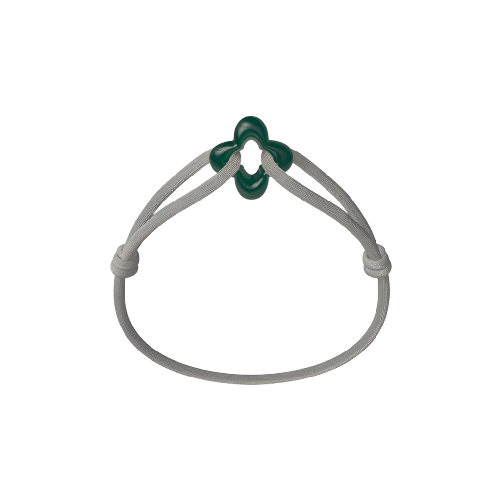 Green Clover Cord Bracelet