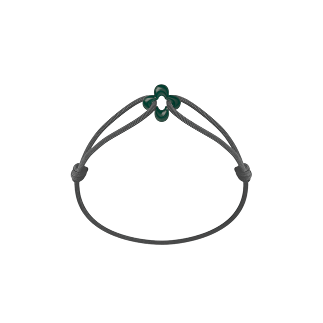 Mini Green Clover Cord Bracelet