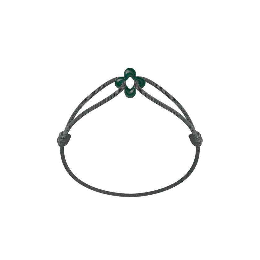 Mini Green Clover Cord Bracelet
