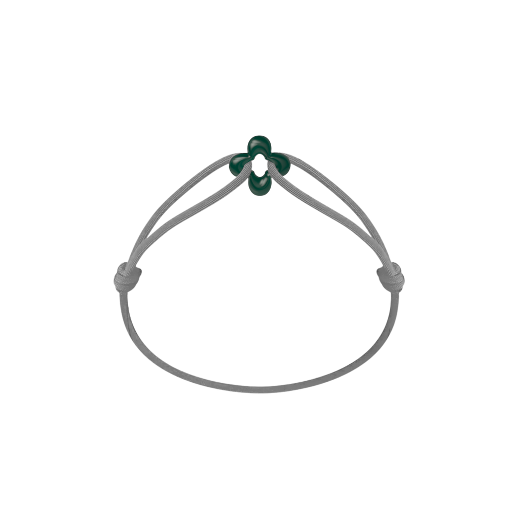Mini Green Clover Cord Bracelet