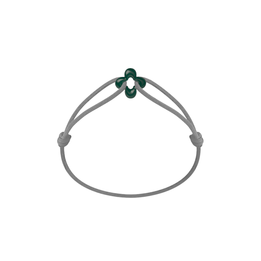 Mini Green Clover Cord Bracelet