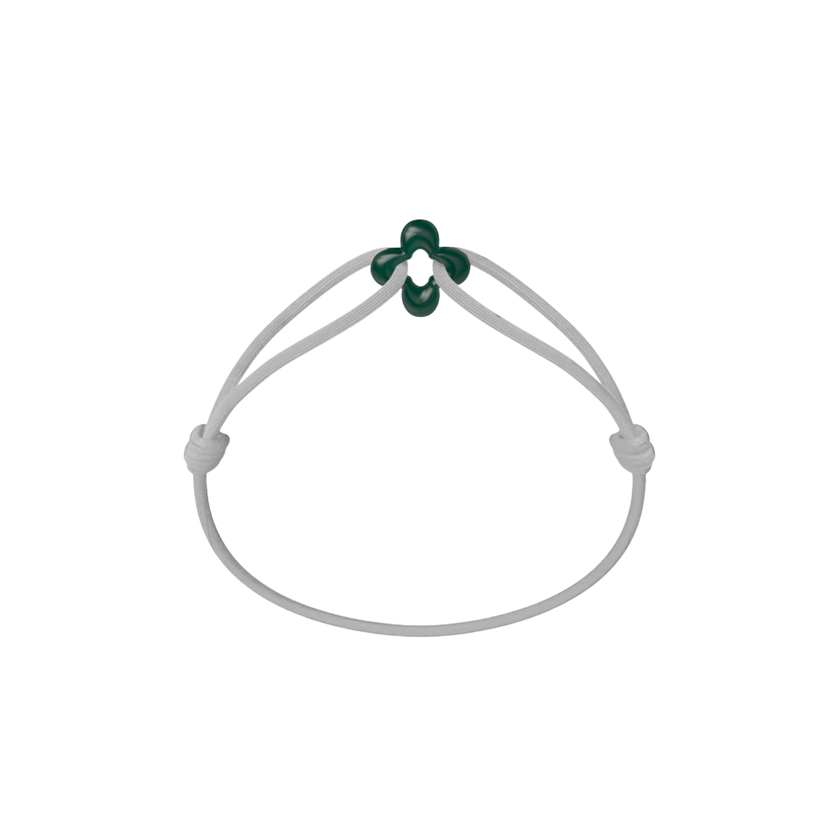 Mini Green Clover Cord Bracelet