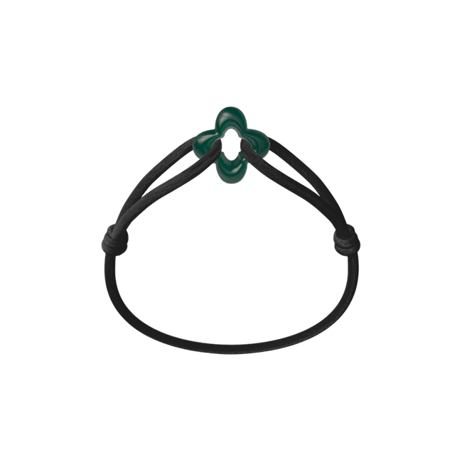Green Clover Cord Bracelet