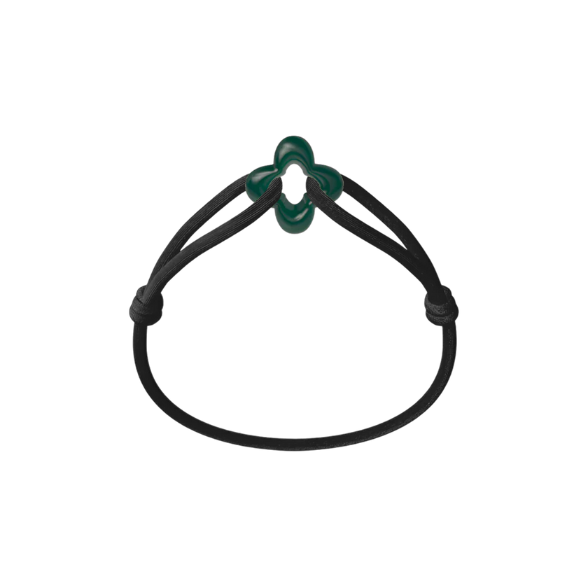 Green Clover Cord Bracelet