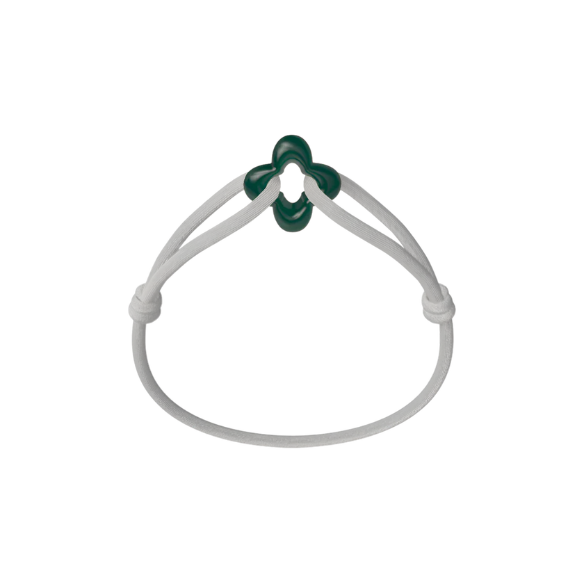 Green Clover Cord Bracelet