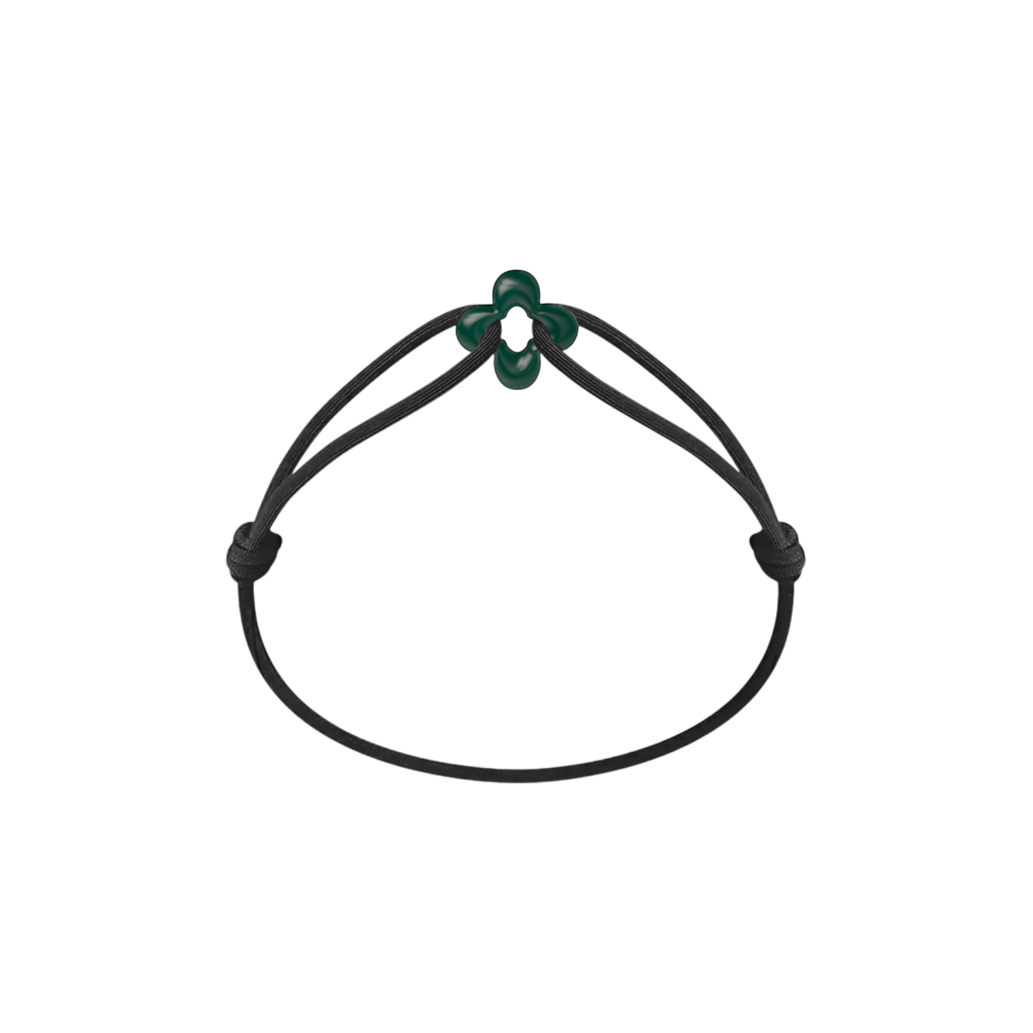 Mini Green Clover Cord Bracelet
