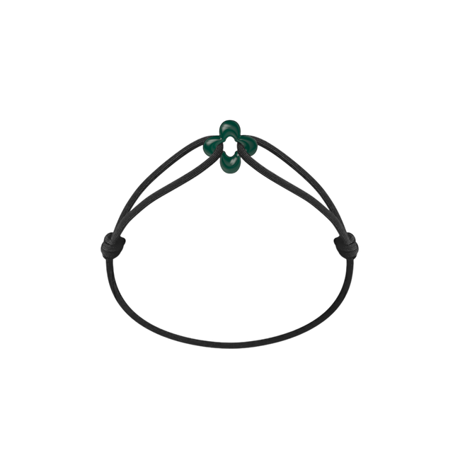 Mini Green Clover Cord Bracelet