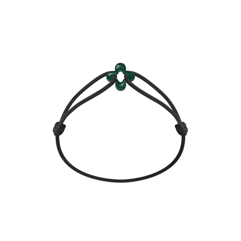 Mini Green Clover Cord Bracelet
