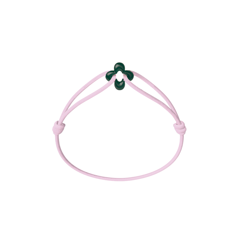 Mini Green Clover Cord Bracelet