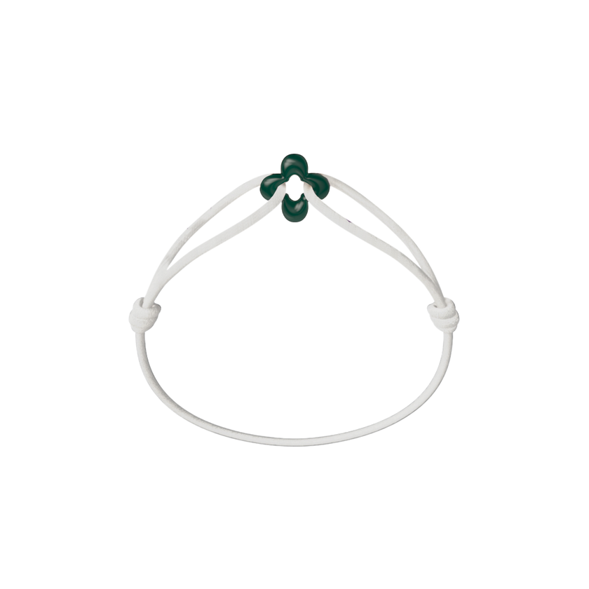 Mini Green Clover Cord Bracelet
