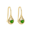 Elements Gold Celtic Green Diopside Hook Earrings