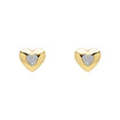 Elements Gold Pavé Diamond Heart Earrings