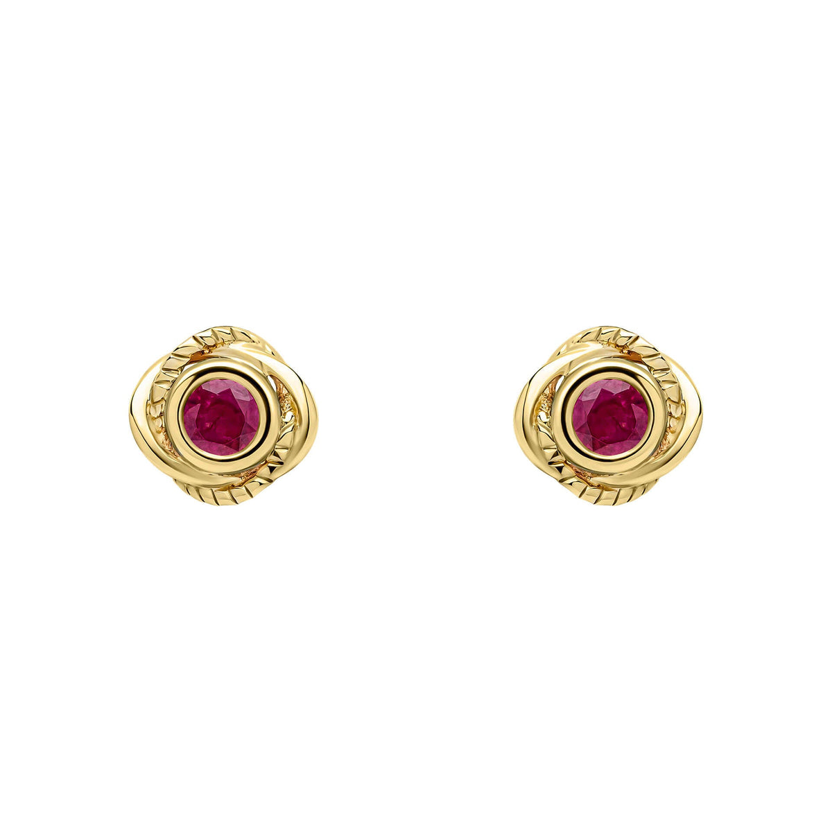 Elements Gold Fura Ruby Stud Earrings