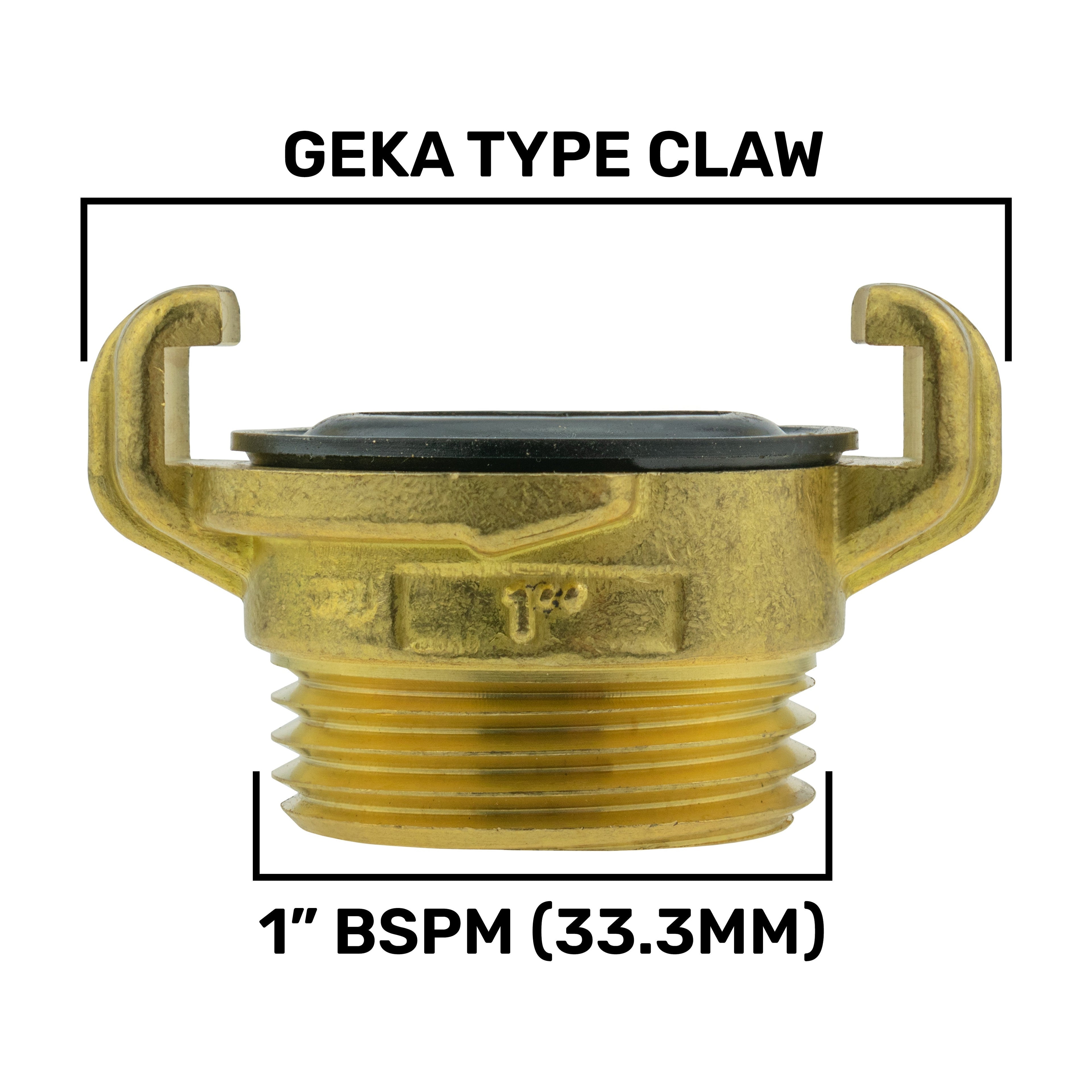 IBC 2” S60X6 Cap with Geka Type Fittings 25mm Barb Swivel Elbow
