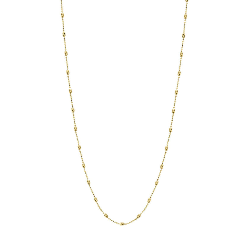 Elements Gold Diamond Cut Station Necklace