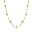 Elements Gold Textured Flower Station Necklace