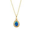 Elements Gold Opal Doublet Teardrop Pendant
