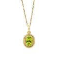 Elements Gold Peridot oval gerillter Anhänger