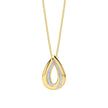 Elements Gold Cut Out Diamond Teardrop Pendant