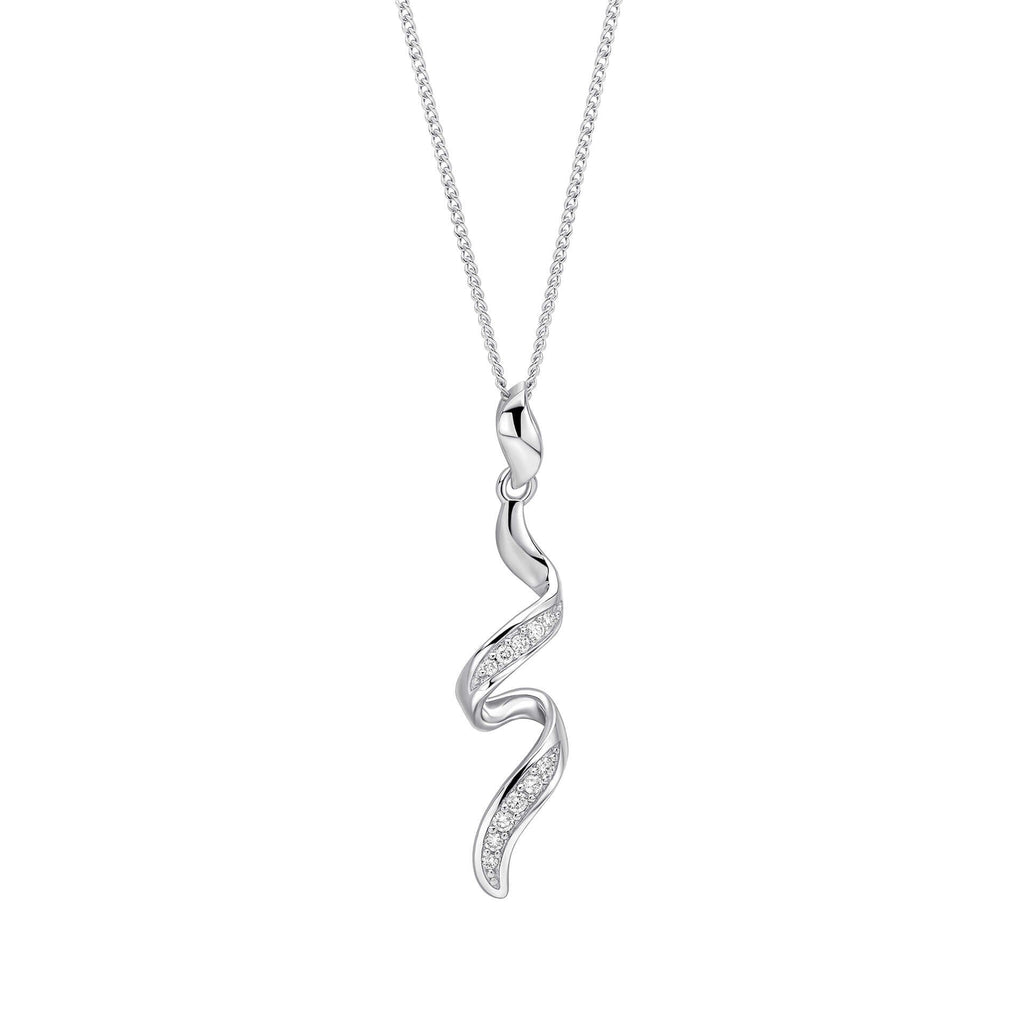 Elements Gold Diamant-Anhänger „Gedrehtes Band“