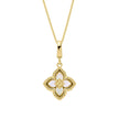 Elements Gold Mother of Pearl Flower Pendant