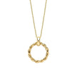 Elements Gold Rope Twist Hoop Pendant